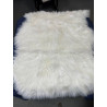 WHITE FUR AREA RUG