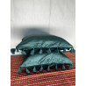 SUEDE GREEN THROW PILLOW COVER