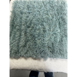 FUR GREEN THROW PILLOW COVER