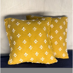 YELLOW 18X18 THROW PILLOW...