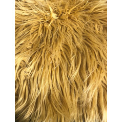 YELLOW FUR THROWS PILLOW COVER