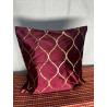 BURGUNDY VELVET THROWS PILLOW COVER